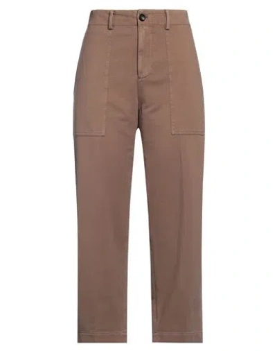 Circolo 1901 Woman Pants Khaki Size 6 Cotton, Elastane In Beige