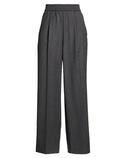 Circolo 1901 Woman Pants Lead Size 2 Virgin Wool, Elastane In Gray