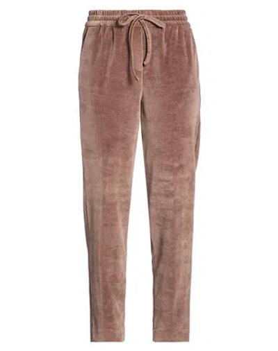 Circolo 1901 Woman Pants Light Brown Size 6 Wool, Cotton