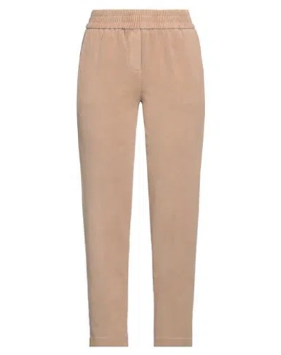 CIRCOLO 1901 CIRCOLO 1901 WOMAN PANTS LIGHT BROWN SIZE 6 COTTON, ELASTANE