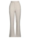 Circolo 1901 Woman Pants Light Grey Size 10 Cotton, Elastane In Grey