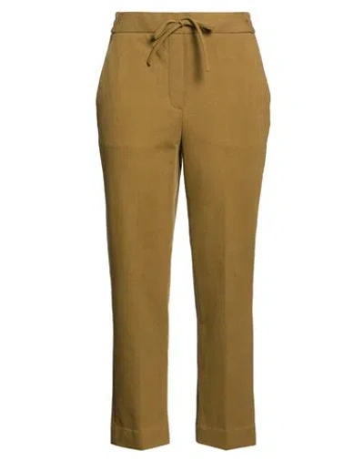 Circolo 1901 Woman Pants Military Green Size 4 Cotton, Elastane