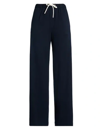 Circolo 1901 Woman Pants Navy Size 12 Cotton, Elastane In Blue