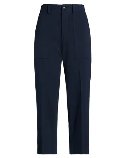 Circolo 1901 Woman Pants Navy Size 12 Cotton, Lycra In Animal Print