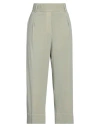 Circolo 1901 Woman Pants Military Green Size 6 Cotton, Elastane In Sage Green