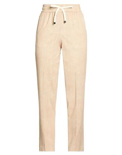Circolo 1901 Woman Pants Sand Size 8 Cotton, Elastane In Neutral