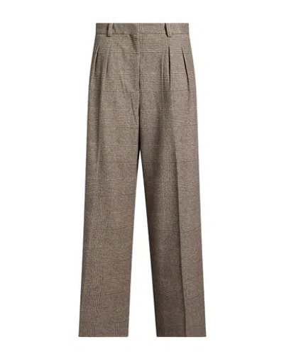 Circolo 1901 Prince Of Wales Check Trousers In Brown