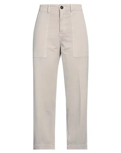 Circolo 1901 Woman Pants Taupe Size 4 Cotton, Elastane In Grey