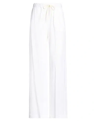 Circolo 1901 Woman Pants White Size 10 Cotton, Elastane