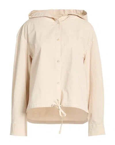 Circolo 1901 Woman Shirt Beige Size Xl Cotton, Elastane In Neutral