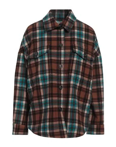 Circolo 1901 Woman Shirt Cocoa Size 6 Virgin Wool In Brown