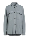 Circolo 1901 Woman Shirt Grey Size 12 Cotton