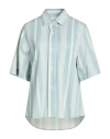 Circolo 1901 Woman Shirt Light Blue Size L Cotton, Elastane In Blue