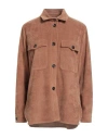 Circolo 1901 Woman Shirt Light Brown Size 10 Cotton, Polyester
