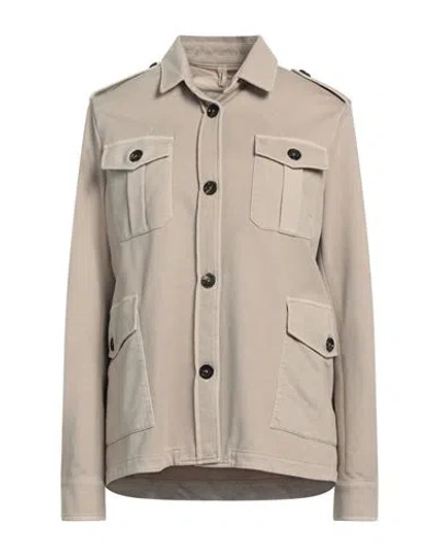Circolo 1901 Woman Shirt Sand Size 2 Cotton, Elastane In Beige