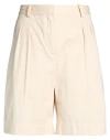 Circolo 1901 Woman Shorts & Bermuda Shorts Beige Size 10 Cotton, Elastane In Neutral