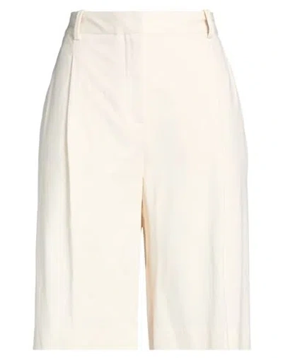 Circolo 1901 Woman Shorts & Bermuda Shorts Ivory Size 8 Cotton, Elastane In Neutral