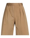Circolo 1901 Woman Shorts & Bermuda Shorts Khaki Size 6 Cotton, Elastane In Neutral