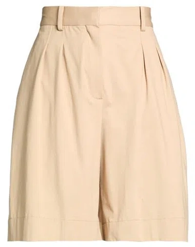 Circolo 1901 Woman Shorts & Bermuda Shorts Sand Size 6 Cotton, Elastane In Neutral