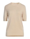 Circolo 1901 Woman Sweater Beige Size M Virgin Wool In Beige