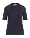 Shop Circolo 1901 Woman Sweater Navy Size L Virgin Wool