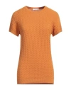 Circolo 1901 Woman Sweater Rust Size M Cotton In Red