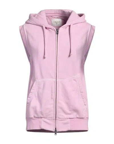 Circolo 1901 Woman Sweatshirt Pink Size L Cotton