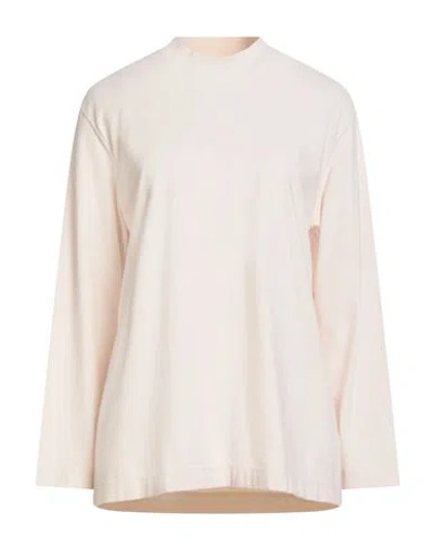 Circolo 1901 Woman T-shirt Beige Size L Cotton, Elastane In Sand