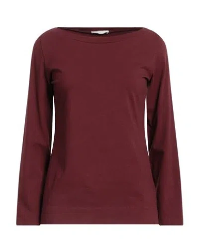 Circolo 1901 Woman T-shirt Burgundy Size M Cotton, Elastane In Red
