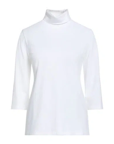 Circolo 1901 Woman T-shirt Ivory Size L Cotton, Elastane In White