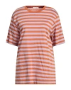 Circolo 1901 Woman T-shirt Orange Size L Cotton
