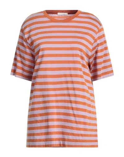 Circolo 1901 Woman T-shirt Orange Size L Cotton