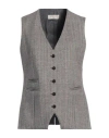 Circolo 1901 Woman Tailored Vest Grey Size 6 Cotton, Elastane In Grey