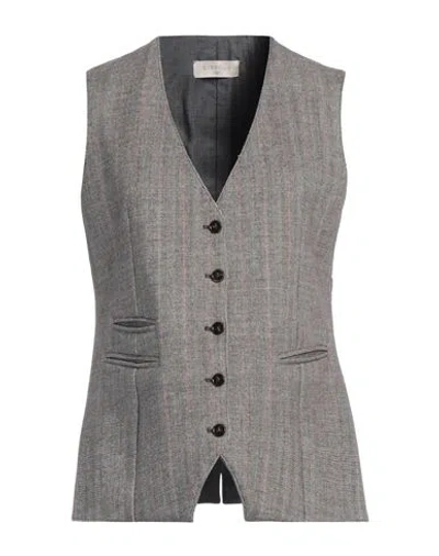 Circolo 1901 Woman Tailored Vest Grey Size 6 Cotton, Elastane