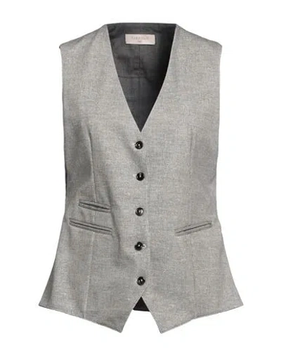Circolo 1901 Woman Tailored Vest Grey Size 6 Cotton, Elastane In Gray