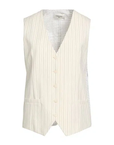 Circolo 1901 Woman Tailored Vest Ivory Size 10 Cotton, Elastane In Yellow