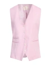 Circolo 1901 Woman Tailored Vest Pink Size 6 Cotton, Elastane In Pink