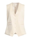 Circolo 1901 Woman Tailored Vest Sand Size 10 Cotton, Elastane In Beige