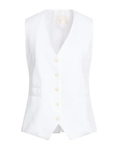Circolo 1901 Woman Tailored Vest White Size 4 Cotton, Elastane