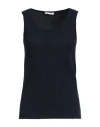 Circolo 1901 Woman Tank Top Midnight Blue Size L Cotton, Elastane