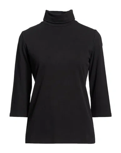 Circolo 1901 Woman T-shirt Black Size L Cotton, Elastane
