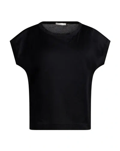 Circolo 1901 Woman T-shirt Black Size M Cotton