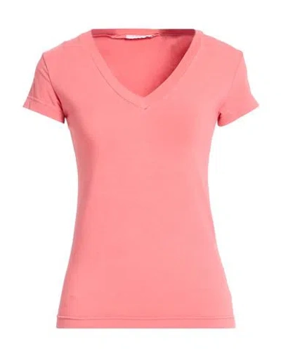 Circolo 1901 Woman T-shirt Salmon Pink Size Xs Cotton, Elastane