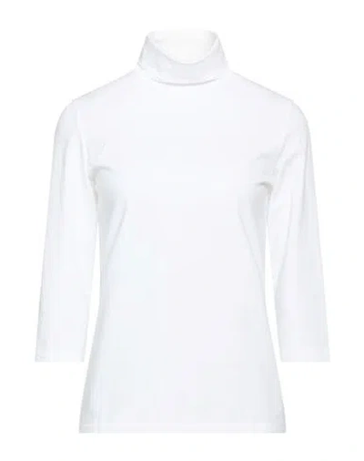 Circolo 1901 Woman T-shirt White Size L Cotton, Elastane