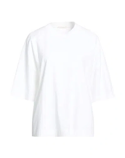 Circolo 1901 Woman T-shirt White Size M Cotton, Elastane