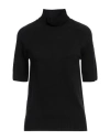 Circolo 1901 Woman Turtleneck Black Size M Virgin Wool In Black