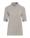 Circolo 1901 Woman Turtleneck Grey Size M Virgin Wool