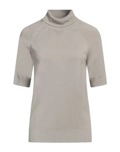 Circolo 1901 Woman Turtleneck Grey Size M Virgin Wool