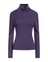 Circolo 1901 Woman Turtleneck Purple Size M Virgin Wool In Purple
