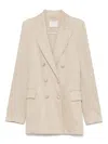 Circolo 1901 Double-breasted Blazer In Beige